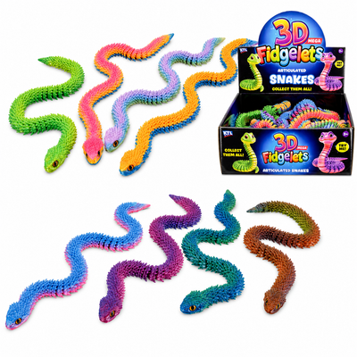 3D Fidgelets Snakes (8 Assorted) 30CM