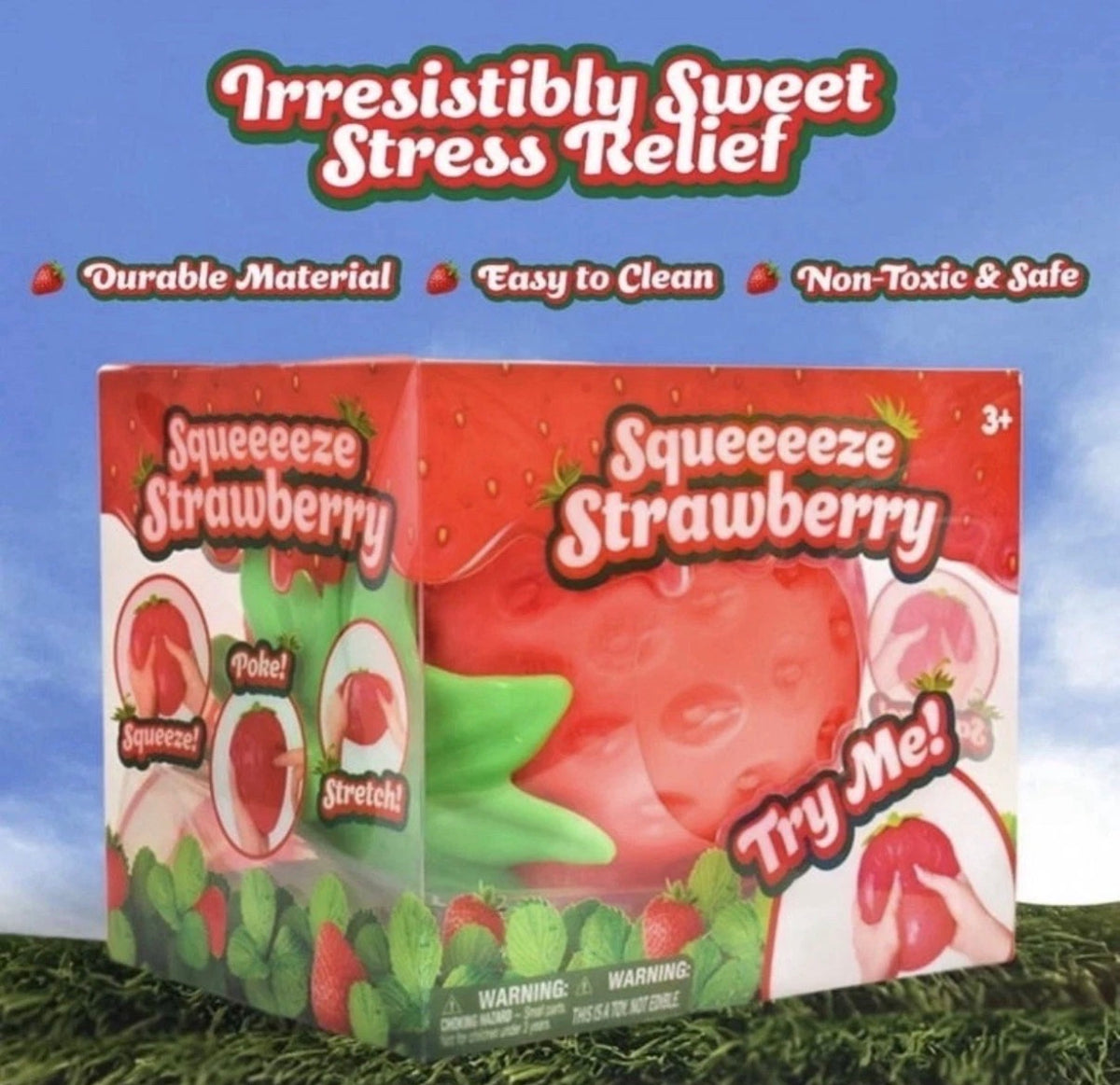 Jumbo Strawberry Squishy 15cm
