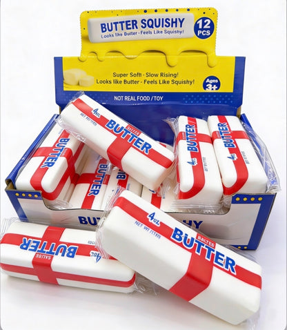 England Butter Medium Slow Rising Squeezy Squishy Toy 13cm