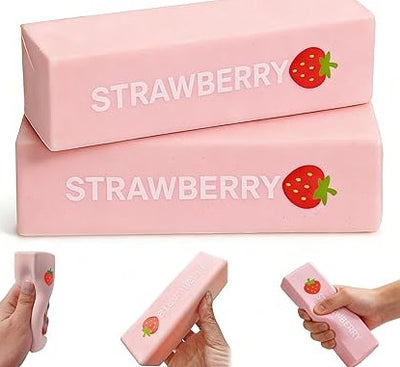 14cm Strawberry Squishy Butter Slab
